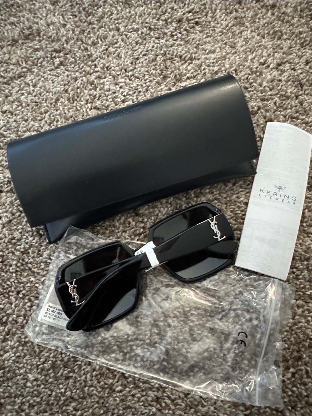NWT Saint Laurent SL M2 003 Sunglasses with Silver mirror YSL Logo